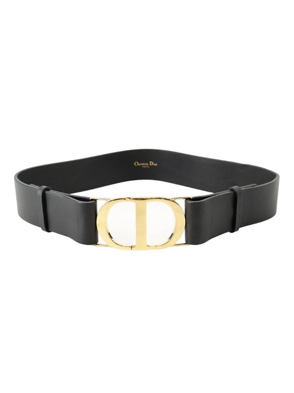 Dior Belt CD Leather Black